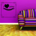 thumbnail image 1 of Custom Wall Decal Sticker : I Love You Because Frame Fancy Print 20x20", 1 of 1