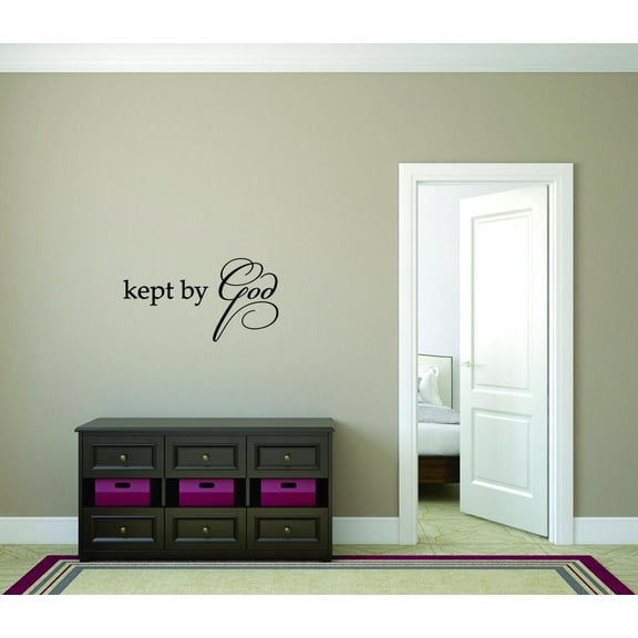 Custom Wall Decal Sticker : Kept By God Life Quote Home Decor Picture Art 8x20 Inches