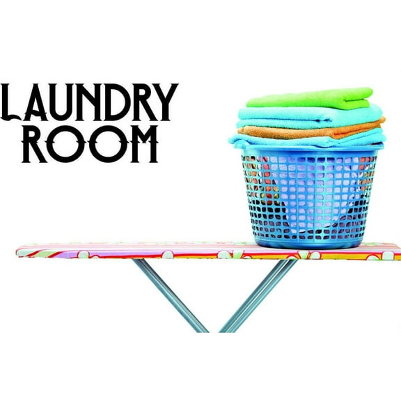 Custom Wall Decal Sticker : Laundry Room Text Lettering Quote Home Decor 12x30"