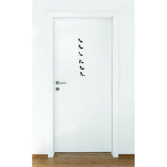 Custom Wall Decal Sticker Line Of Shoes Home Decor 8 x 32"