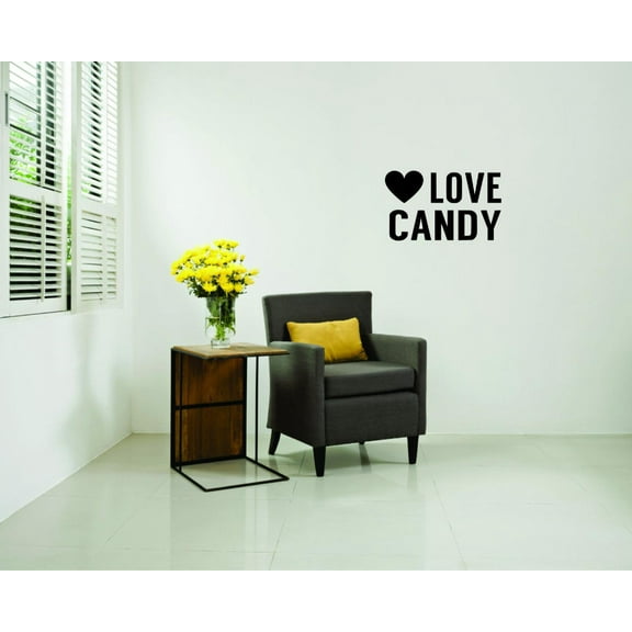 Custom Wall Decal Sticker : Love Candy Holiday Seasonal Text Lettering Quote Home Decor :10 X20"