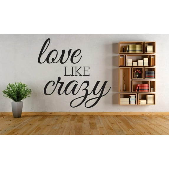 Custom Wall Decal Sticker : Love Like Crazy Quote 12x18"