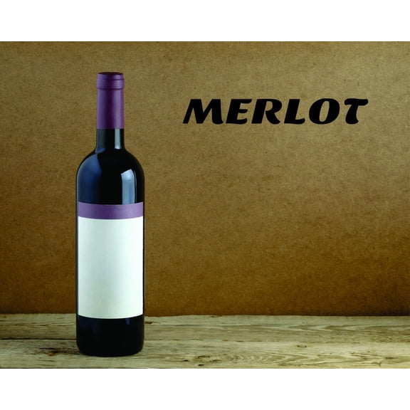Custom Wall Decal Sticker - Merlot Kitchen Quote Home Decor Picture Art 10x40 Inches