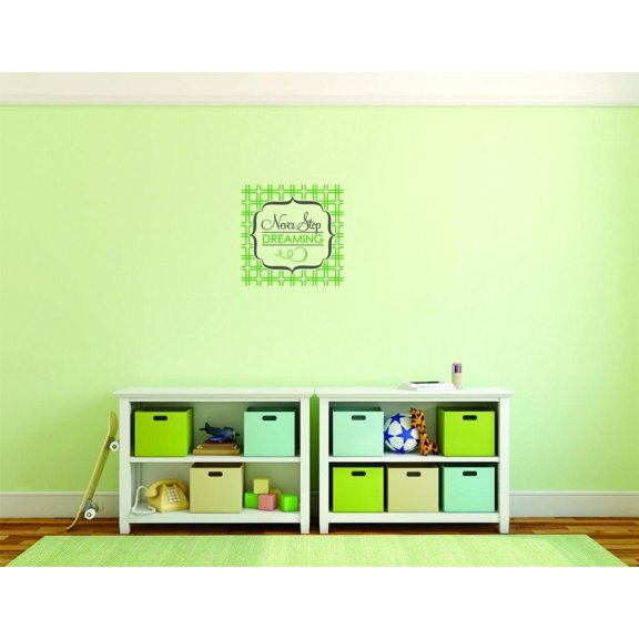 Custom Wall Decal Sticker - Never Stop Dreaming Inspirational Life Quote Living Room Bedroom Home Decor 20x20"