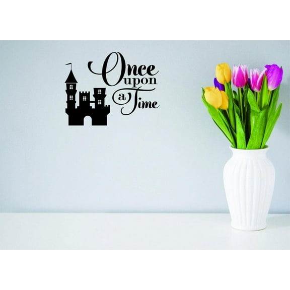 Custom Wall Decal Sticker Once Upon A Time Queen King Fairy Tale Castle Prince Princess Love Home Decor 20 x 30"