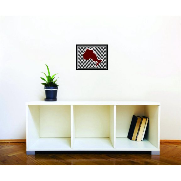 Custom Wall Decal Sticker - Ontario Canada Canadian Providence Map Home Decor 10x16"