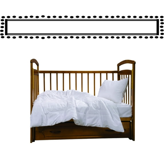 Custom Wall Decal Sticker : Rectangular Polka Dot Frame Silhouette 20x40 Inches