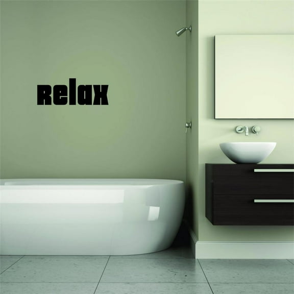 Custom Wall Decal Sticker Relax Text Lettering Bathroom Quote Home Decor :12 X30"