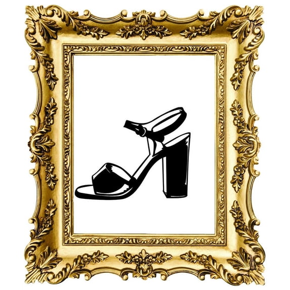 Custom Wall Decal Sticker - Shoe Heel Fashion Home Decor 12x12"