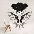 thumbnail image 1 of Custom Wall Decal Sticker : Skull Gun Design 16x24", 1 of 1