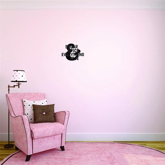 Custom Wall Decal Sticker - Sugar & Spice & Everything Girls Kids Teen BedroomHome Decor Picture Art 16x24 Inches