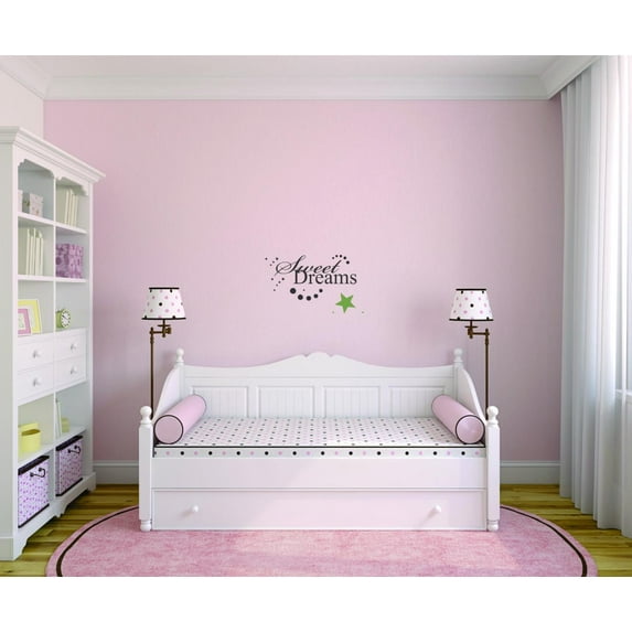 Custom Wall Decal Sticker : Sweet Dreams 5 Bedroom Quote Kids Teen Boy Girl Family Home Decor 12x30"