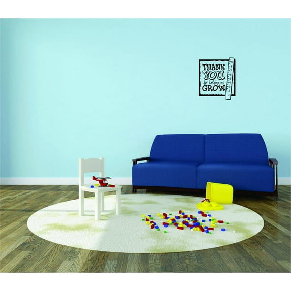 Custom Wall Decal Sticker - Thank You For Helping Us Grow Daycare Preschool School Kids Playroom Boy Girl Home Decor 16x24"
