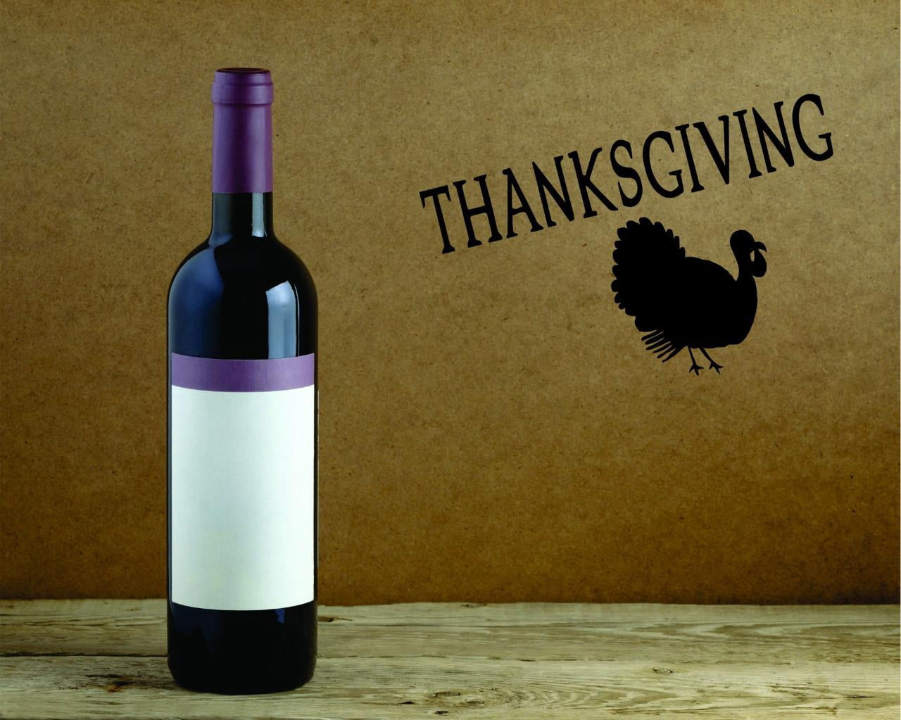 Custom Wall Decal Sticker - Thanksgiving With Turkey Seasonal Quote ...