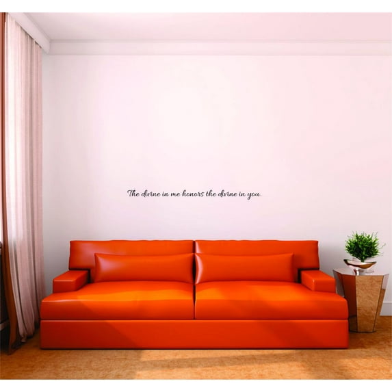 Custom Wall Decal Sticker - The Divine In Me Honors The Divine In You. Home Decor 6x24"
