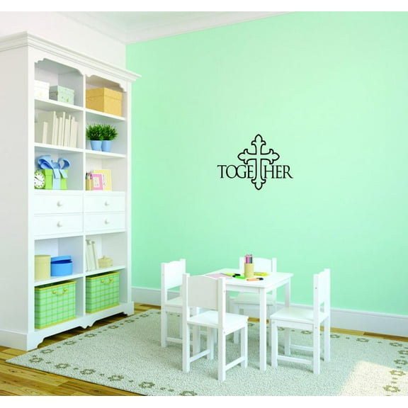 Custom Wall Decal Sticker Together Text Lettering Quote Bedroom Living Room Home Decor :12 X18"