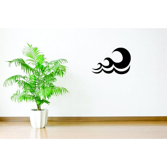 Custom Wall Decal Sticker - Waves Symbols Text Lettering Inspirational Life QuoteHome Decor 14x28"