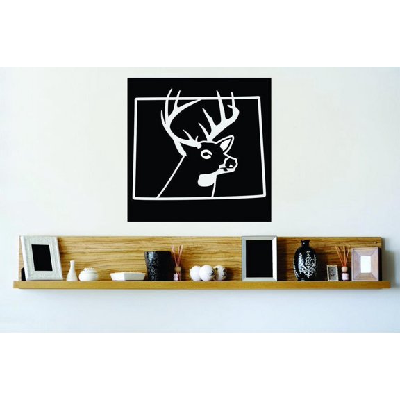Custom Wall Decal Sticker : Wyoming Wild Life Deer Buck Hunt Decor Vinyl Mural 20x20"