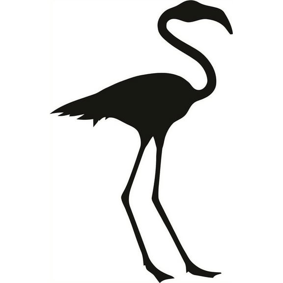 Custom Wall Decal Tall Flamingo Animal Kids Boys Girls Home Bedroom - Sticker - Vinyl Wall 14 X 28"