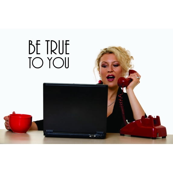 Custom Wall Decal Vinyl : Be True To You Home Decor Picture Art 14 X 28 Inches