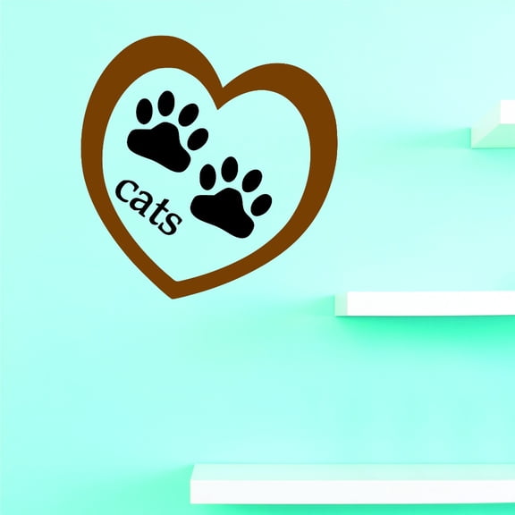 Custom Wall Decal Vinyl : Cat Home Decor Picture Art 16 X 40