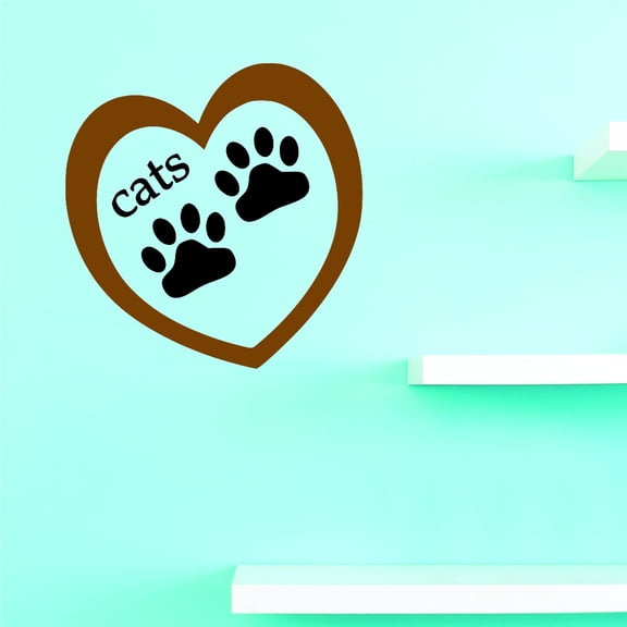 Custom Wall Decal Vinyl : Cat Home Decor Picture Art 8 X 20