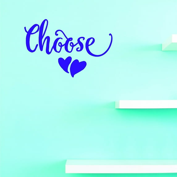 Custom Wall Decal Vinyl : Choose Hearts Home Decor Picture Art 20 X 40 Inches