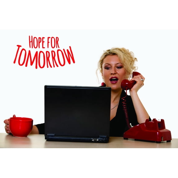 Custom Wall Decal Vinyl : Hope For Tomorrow Home Decor Picture Art 20 X 40 Inches