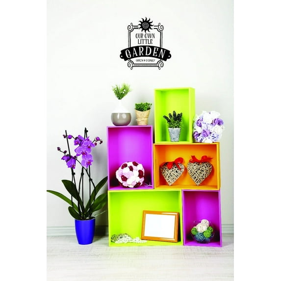 Custom Wall Decal Vinyl : Our Own Little Garden Home Decor Picture Art 14 X 28 Inches