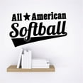 thumbnail image 1 of Custom Wall Decal Vinyl Sticker : All American Softball Boys Kids Sports Team Design Decor Bedroom Bathroom Mural 20x30", 1 of 1