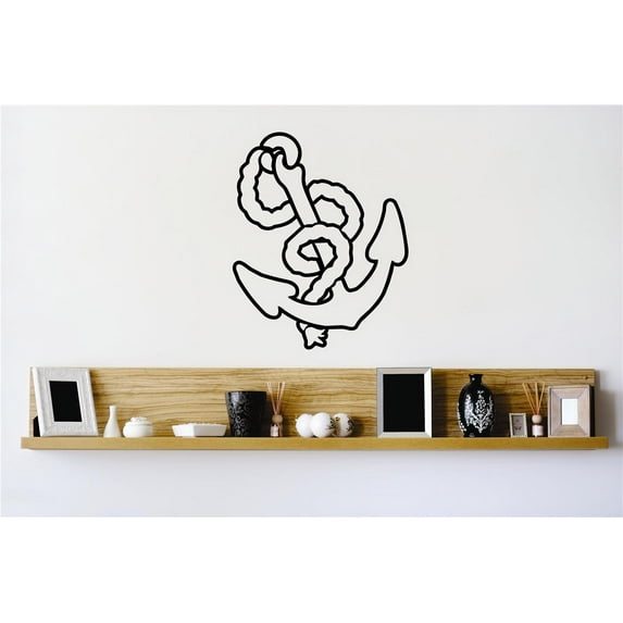 Custom Wall Decal Vinyl Sticker : Anchor Pirate Ship Boat Design Decor Bedroom Bathroom Mural 16x24 Inches