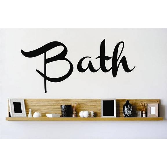 Custom Wall Decal Vinyl Sticker : Bath Lettering Tub Bathroom Quote Design Decor Bedroom Bathroom Mural 16x16 Inches