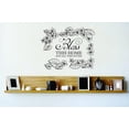 thumbnail image 1 of Custom Wall Decal Vinyl Sticker : Bless This Home & All Who Enter Family Bible Quote Flower Design Mural 16x16", 1 of 1