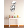 thumbnail image 1 of Custom Wall Decal Vinyl Sticker : Chef Cooking Kitchen Stylish Decor Picture Art Peel & Stick Mural 12x18 Inches, 1 of 3