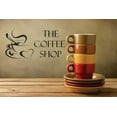 thumbnail image 1 of Custom Wall Decal Vinyl Sticker : Coffee Shop Heart Design Kitchen Stylish Mural 20x30", 1 of 1