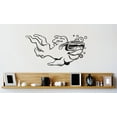 thumbnail image 1 of Custom Wall Decal Vinyl Sticker : Cool Fish With Glasses Mural 20x30", 1 of 1