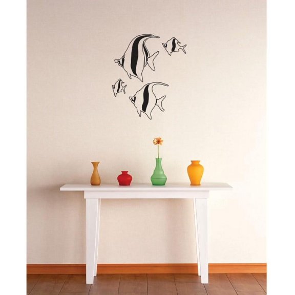 Custom Wall Decal Vinyl Sticker : Fish Ocean Sea Lake Water Mural 20x20"