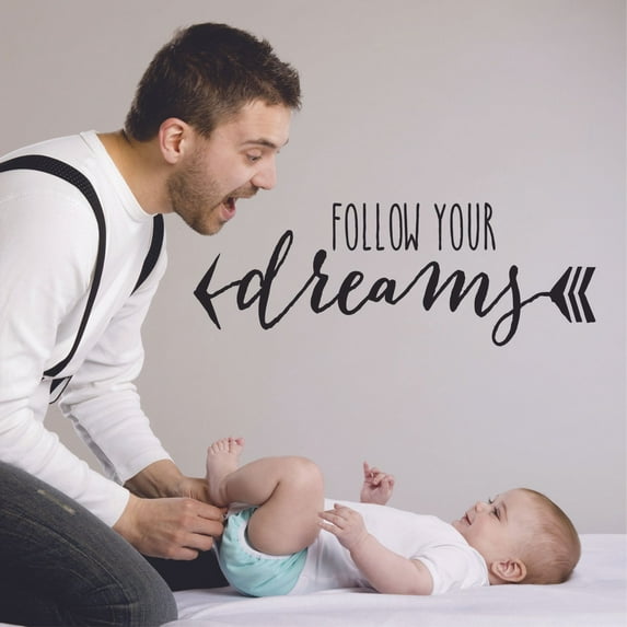 Custom Wall Decal Vinyl Sticker : Follow Your Dreams Home Decor Living Room Bedroom 10x20