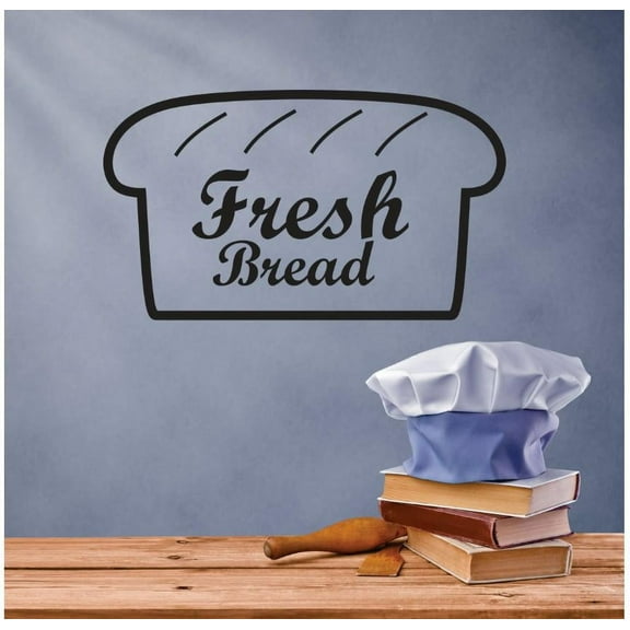 Custom Wall Decal Vinyl Sticker : Fresh Bread Image Quote Picture Art Peel & Stick Mural 16x24 Inches