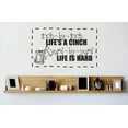 thumbnail image 1 of Custom Wall Decal Vinyl Sticker : Inch By Inch Lifes A Cinch Yard By Yard Life Is Hard Sewing Image Quote Mural 12x18", 1 of 1