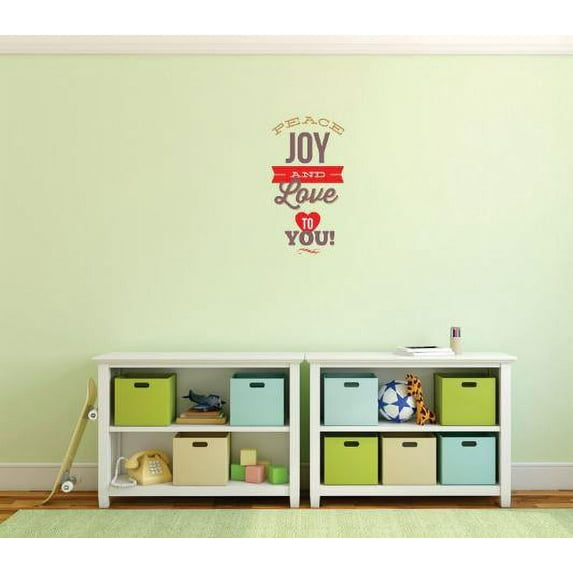 Custom Wall Decal Vinyl Sticker : Joy And Love To You Christmas Spirit Holiday Bedroom Bathroom Living Room Mural : 20 X40" -