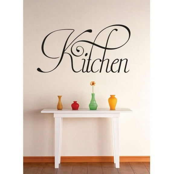 Custom Wall Decal Vinyl Sticker : Kitchen Lettering Text Quote Mural 12x18"