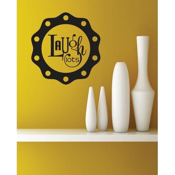 Custom Wall Decal Vinyl Sticker : Laugh Lots Image Quote Bedroom Bathroom Living Room Mural : 30 X30" -