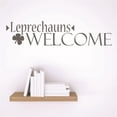 thumbnail image 1 of Custom Wall Decal Vinyl Sticker : Leprechauns WELCOME St. Patrick's Day Holiday Decor Quote 5x24", 1 of 2