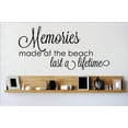 thumbnail image 1 of Custom Wall Decal Vinyl Sticker : Memories made at the beach last a lifetime Quote Home Decor 12x30", 1 of 2
