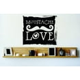 thumbnail image 1 of Custom Wall Decal Vinyl Sticker : Mustache Love Decor Bedroom Bathroom Living Room Mural 18x18", 1 of 1
