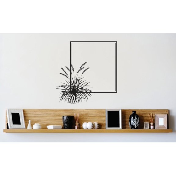 Custom Wall Decal Vinyl Sticker : Plant Picture Frame Picture Art Peel & Stick Mural 20x20 Inches