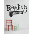 thumbnail image 1 of Custom Wall Decal Vinyl Sticker : ReAdiNg CORNER Quote 10x20", 1 of 1