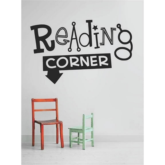 Custom Wall Decal Vinyl Sticker : Reading CORNER Quote Home Decor Sticker - Vinyl Wall 14x30"