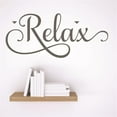 thumbnail image 1 of Custom Wall Decal Vinyl Sticker : Relax Sign Lettering Quote 6x30 Inches, 1 of 1
